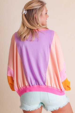 Flow And Chill Color Block Top