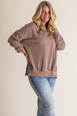 Feeling Like This Urban Ribbed Pullover