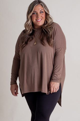 Full Of Hope Round Neck Top - CURVY