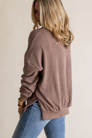 Feeling Like This Urban Ribbed Pullover