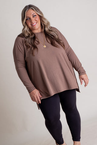 Full Of Hope Round Neck Top - CURVY