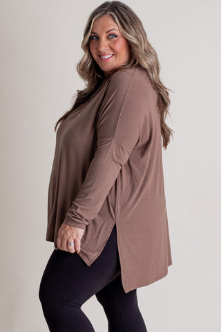 Full Of Hope Round Neck Top - CURVY