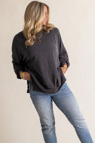 Feeling Like This Urban Ribbed Pullover