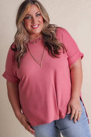 Almost Maybes High-Low Hem Top - CURVY *Final Sale*