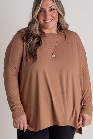 Full Of Hope Round Neck Top - CURVY