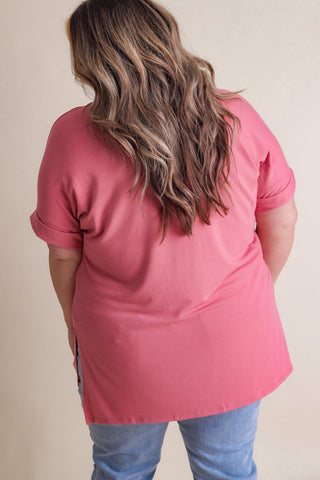 Almost Maybes High-Low Hem Top - CURVY