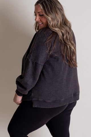 Change in the Air Acid Wash Pullover - CURVY