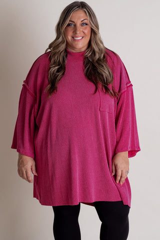 Only Go Forwards Oversized Urban Ribbed Tunic