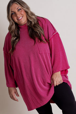 Only Go Forwards Oversized Urban Ribbed Tunic