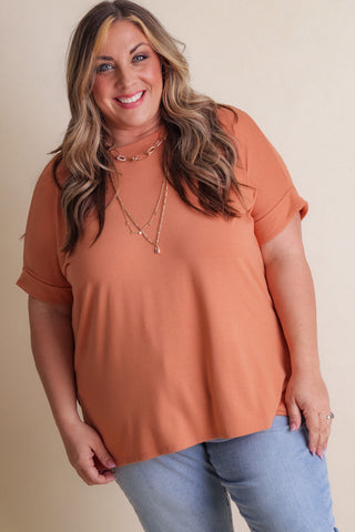 Almost Maybes High-Low Hem Top - CURVY *Final Sale*