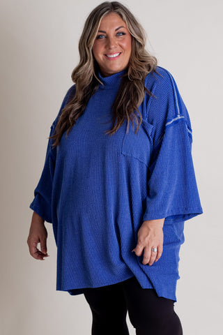 Only Go Forwards Oversized Urban Ribbed Tunic