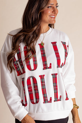 Holly Jolly Plaid Sweatshirt