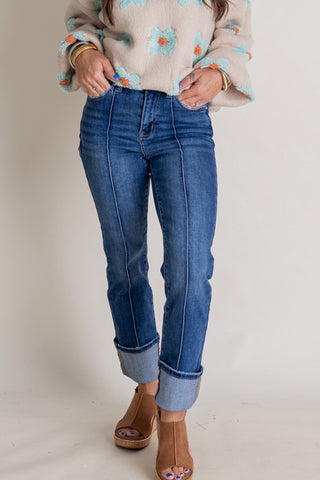 Payton High Rise Cuffed Jeans