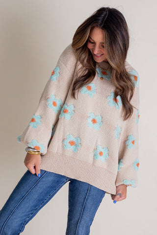 Dream Of Daisies Oversized Sweater