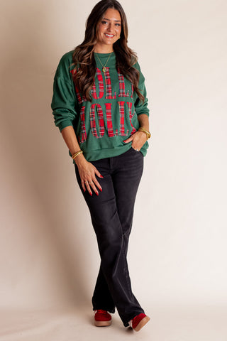 Holly Jolly Plaid Sweatshirt