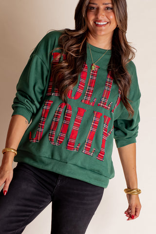 Holly Jolly Plaid Sweatshirt