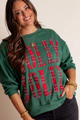 Holly Jolly Plaid Sweatshirt