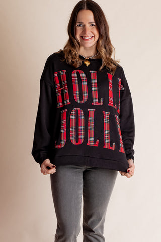 Holly Jolly Plaid Sweatshirt