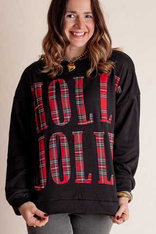 Holly Jolly Plaid Sweatshirt