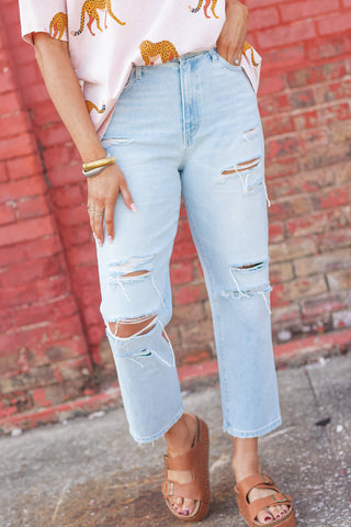 Florence Super High Rise Crop Straight Leg Jeans *Final Sale*