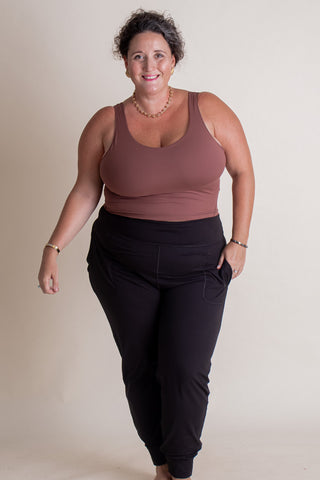 Feel So Good V Neck Yoga Top - CURVY