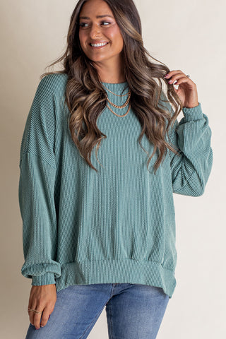 Feeling Like This Urban Ribbed Pullover