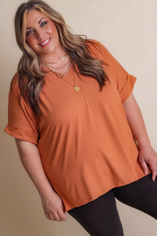 Feel So Good V Neck Top - CURVY *Final Sale*