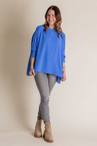 Live This Way Smocked Sleeve Top