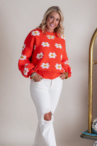 Dream Of Daisies Oversized Sweater