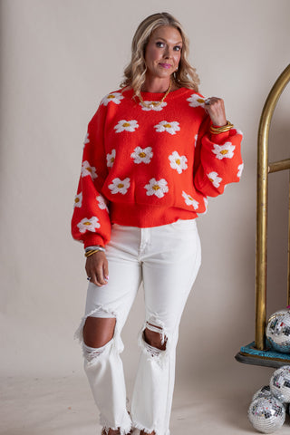 Dream Of Daisies Oversized Sweater