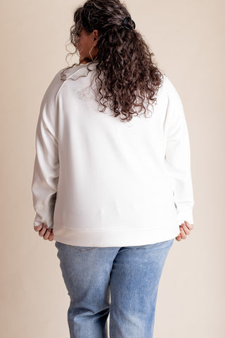 With The Wind Round Neck Pullover - CURVY