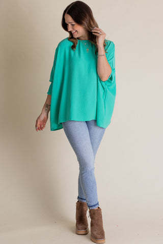 Live This Way Smocked Sleeve Top