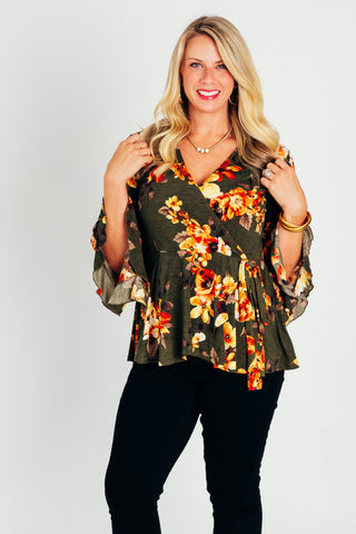 As Free As The Wind Ruffle Sleeve Top *Final Sale*