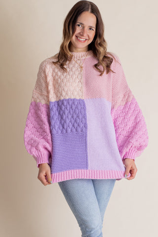 Some Kind Of Wonderful Color Block Sweater