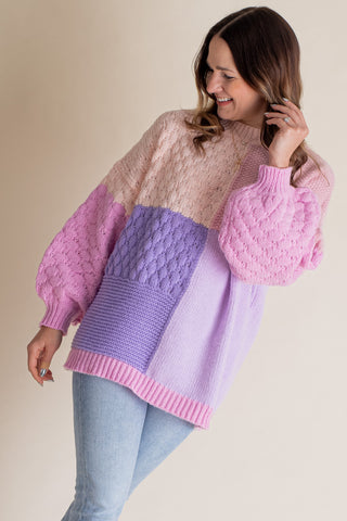 Some Kind Of Wonderful Color Block Sweater