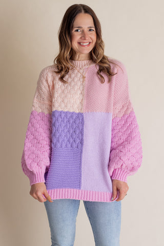 Some Kind Of Wonderful Color Block Sweater