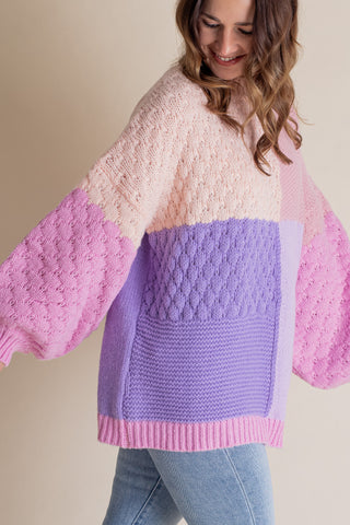 Some Kind Of Wonderful Color Block Sweater