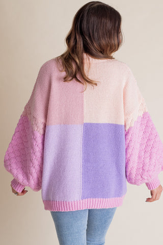 Some Kind Of Wonderful Color Block Sweater