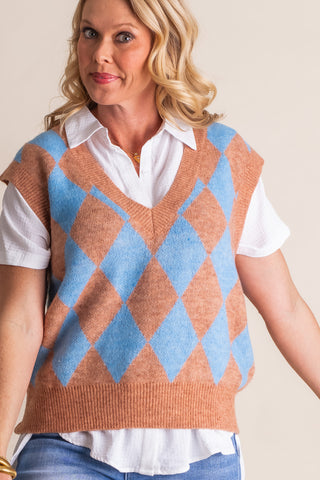 Feels Like Fun V Neck Sweater Vest *Final Sale*