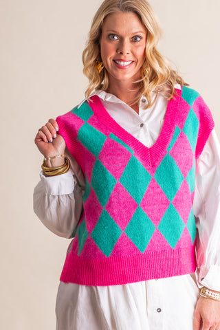 Feels Like Fun V Neck Sweater Vest *Final Sale*