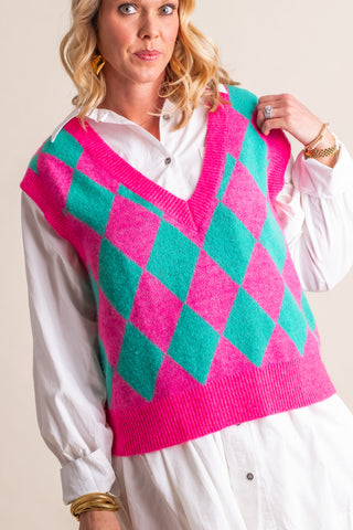 Feels Like Fun V Neck Sweater Vest *Final Sale*