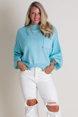 Never Let You Go Mock Neck Sweater