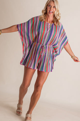 Turning Point In Tuscan Striped Romper *Final Sale*