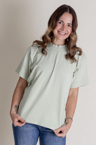 Blank Space Oversized Mock Neck Tee