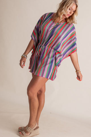 Turning Point In Tuscan Striped Romper *Final Sale*