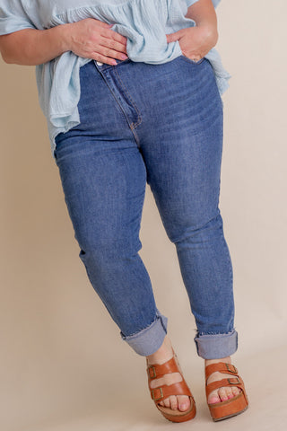 Tate High Rise Crossover Skinnies - CURVY