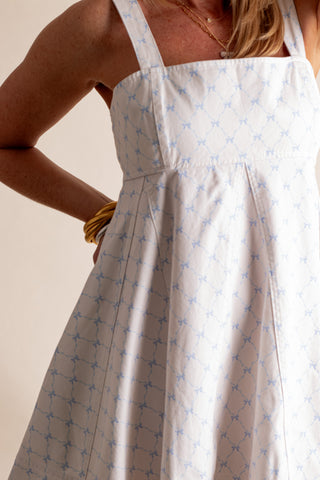 Final Bow Denim Dress