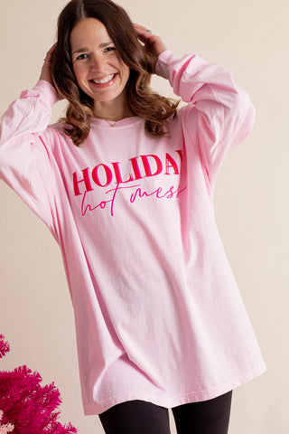 Holiday Hot Mess Long Sleeve Tee