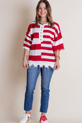 Final Bow Striped Top *Final Sale*