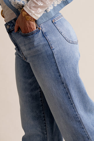 Zara High Rise Retro Wide Leg Jeans